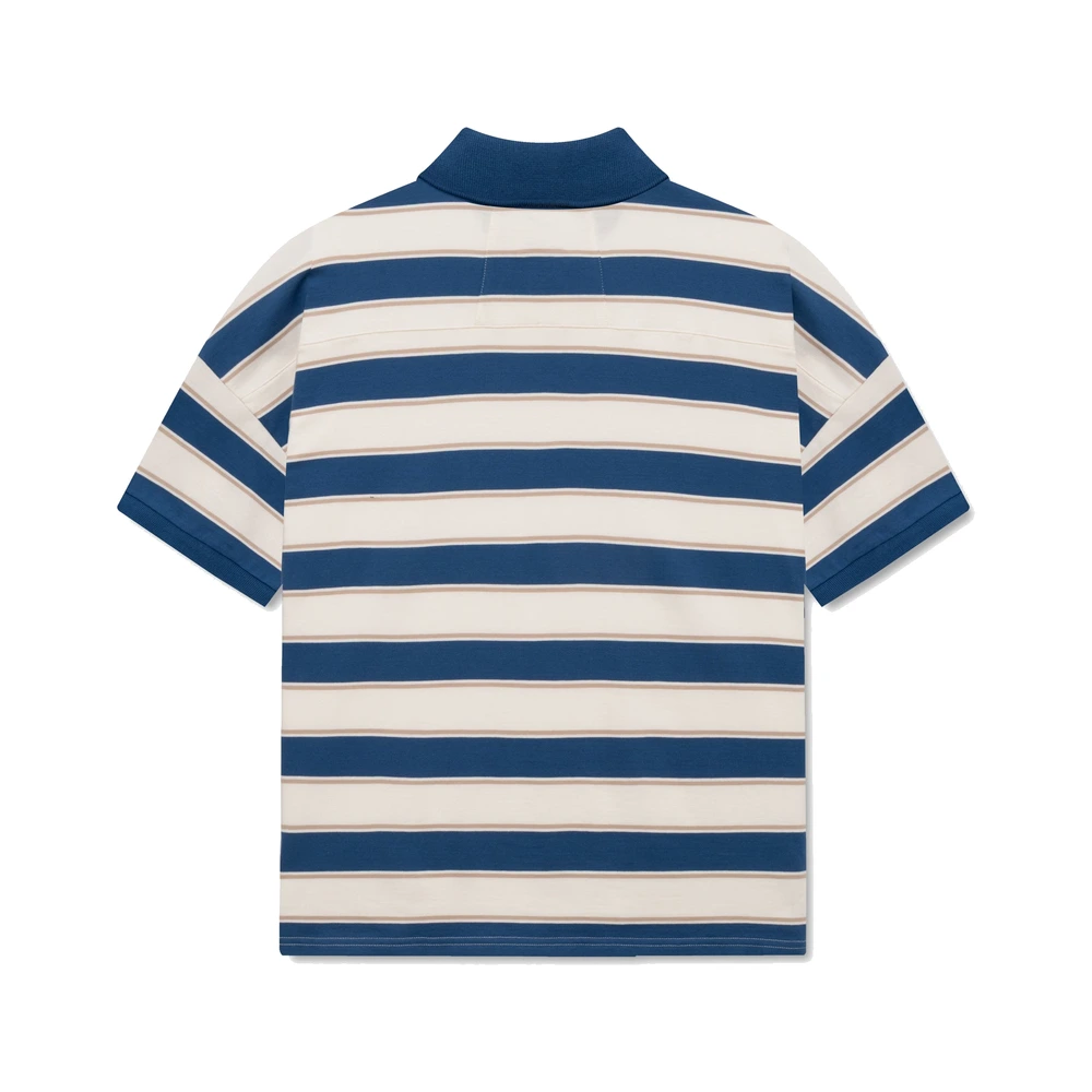 Rhude Fontaine Striped SS Polo Shirt White / Navy / Red