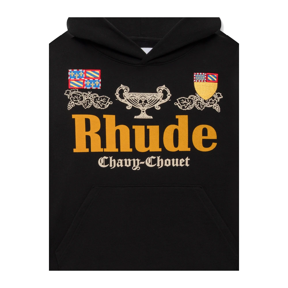 Rhude X Domaine Chavy-Chouet Patch Hoodie Black / Yellow