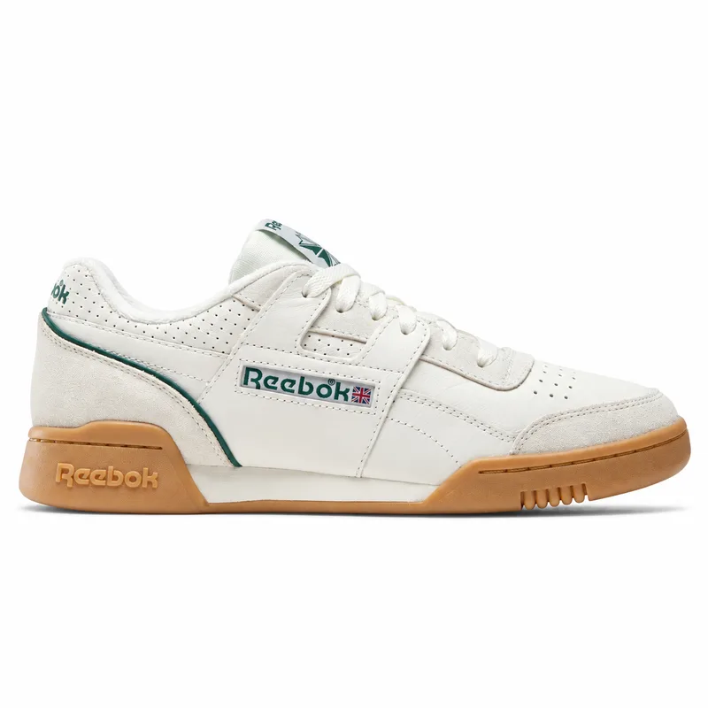 Reebok Workout Plus Chalk Green (Men's) — right-facing side profile on white