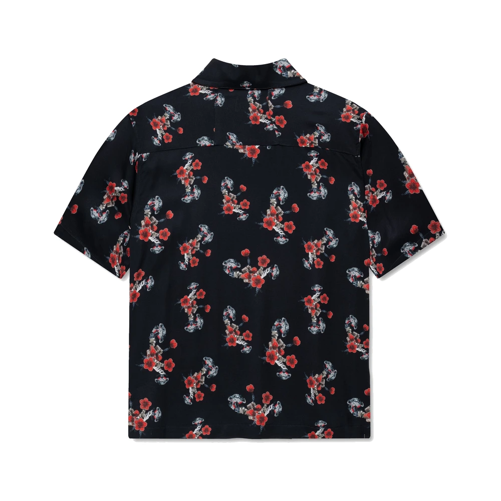 Rhude Turbo Floral Button-Up Shirt Black / Red / Multi