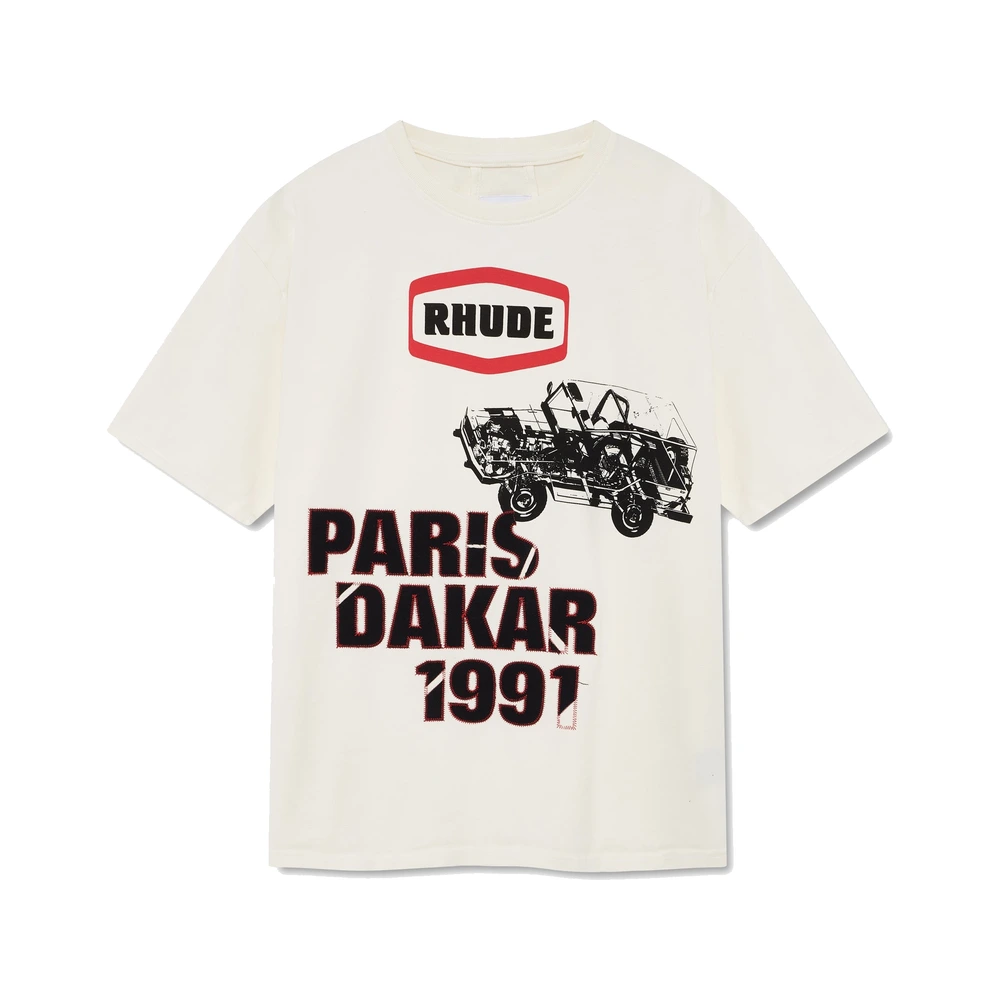 Rhude Awd Patch Tee Vintage White / Black / Red