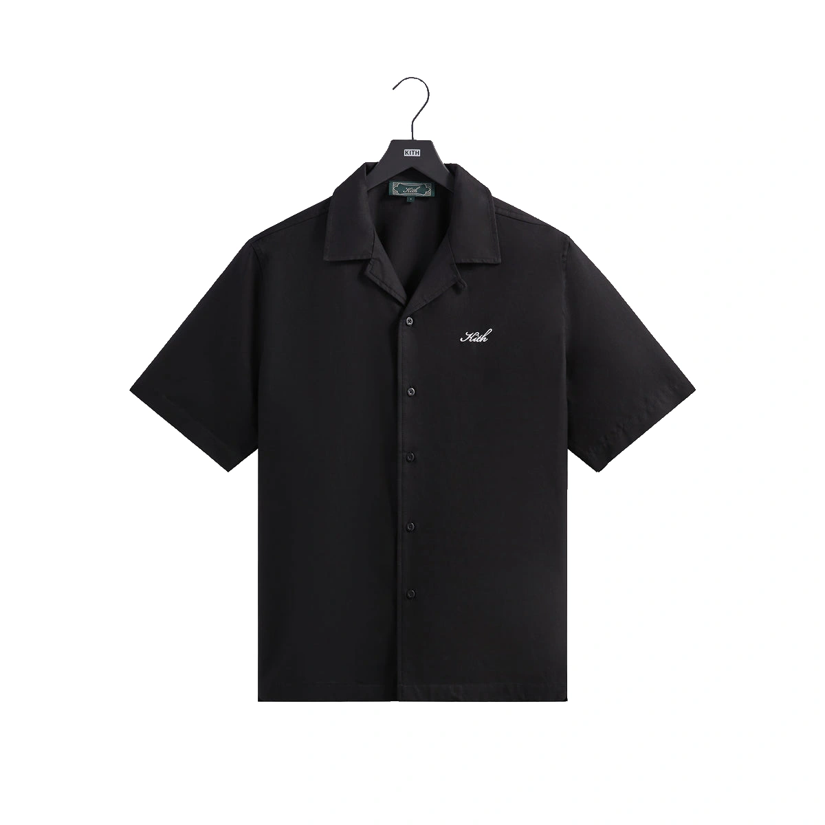 Kith Silk Cotton Thompson Camp Collar Shirt Black