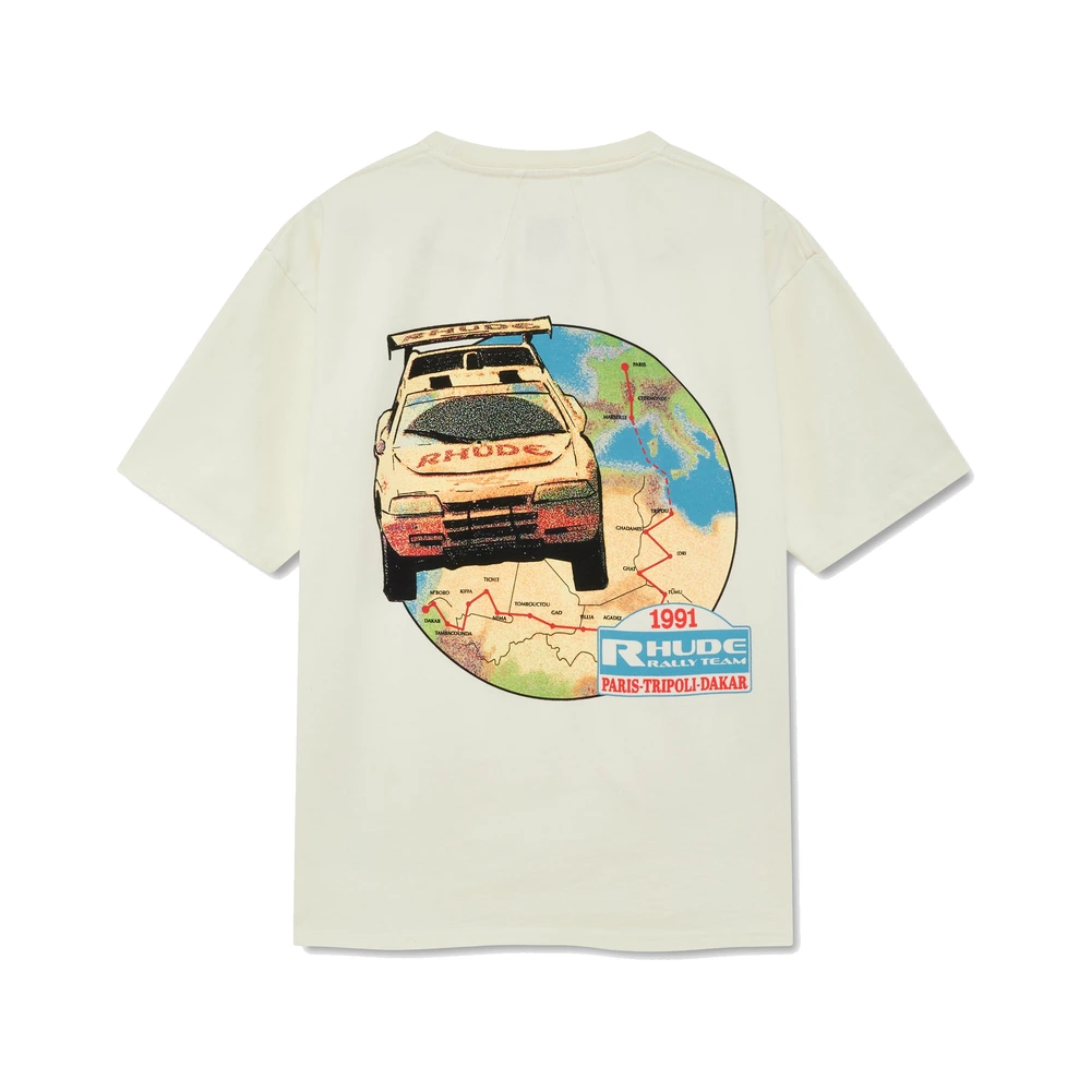 Rhude Tripoli Rally Team Tee Vintage White / Yellow