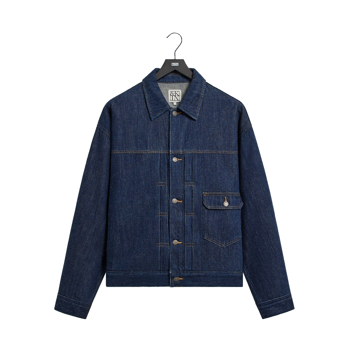 &Kin Rope Twill Alonzo Jacket Dark Indigo