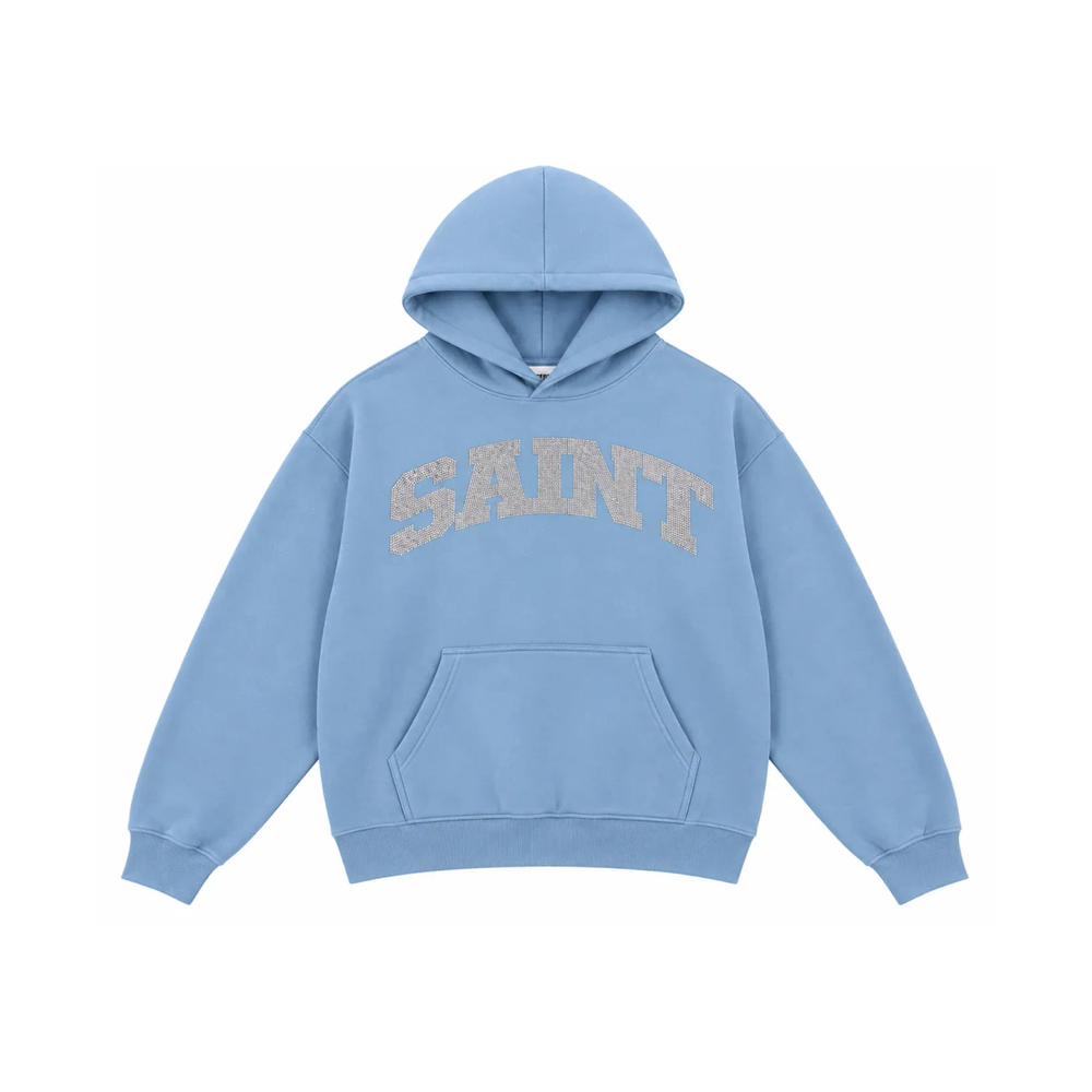 Saint Heavyweight Brushed Hoodie Blue Bird