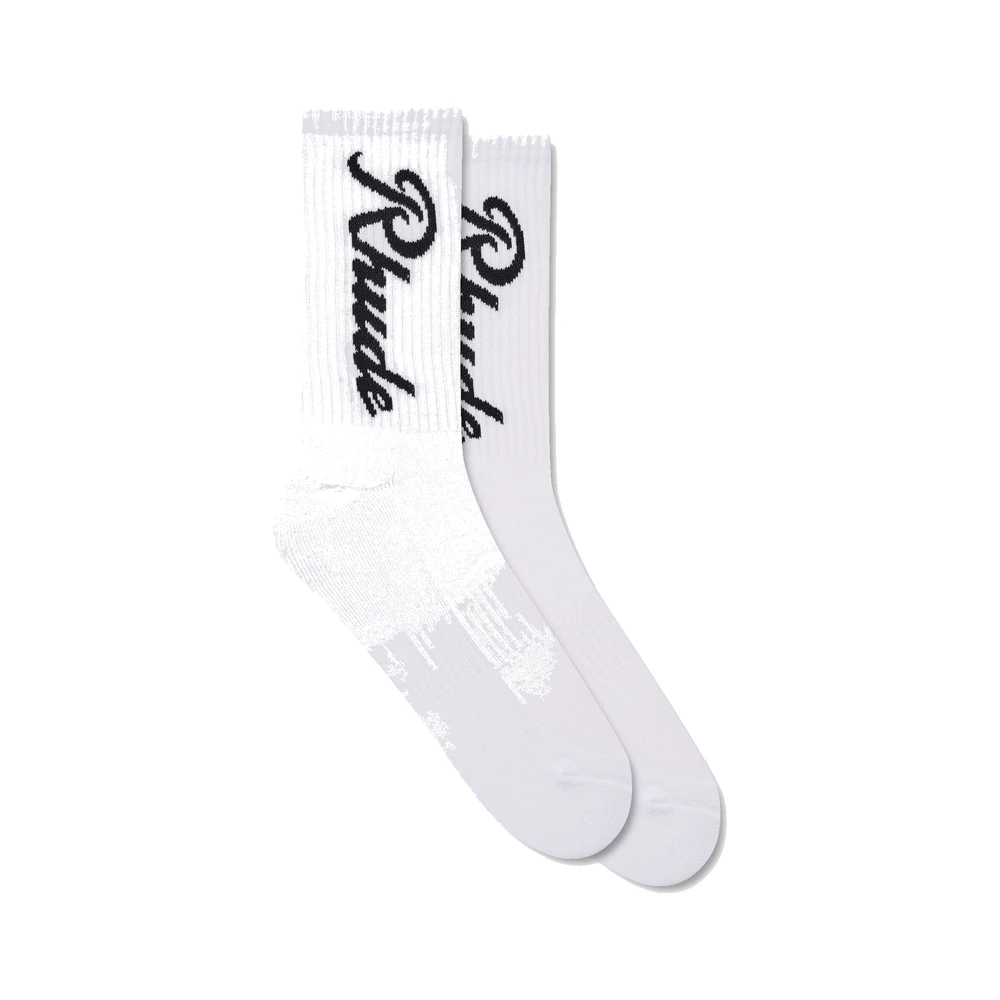 Rhude Destinado Script Sock Black / White