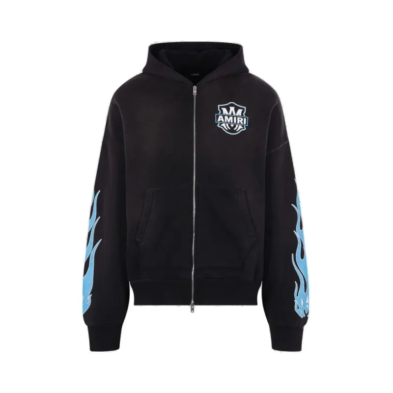 Amiri MA Flames Zip Hoodie