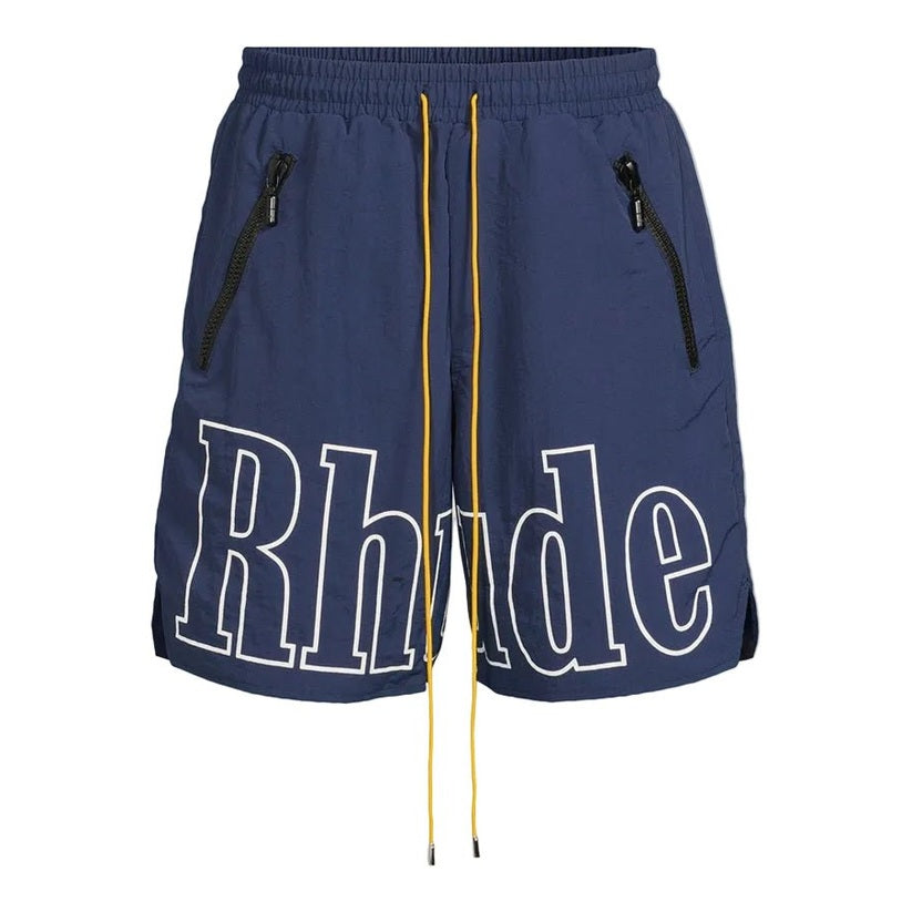 Rhude Nylon Logo Short Bleu marine
