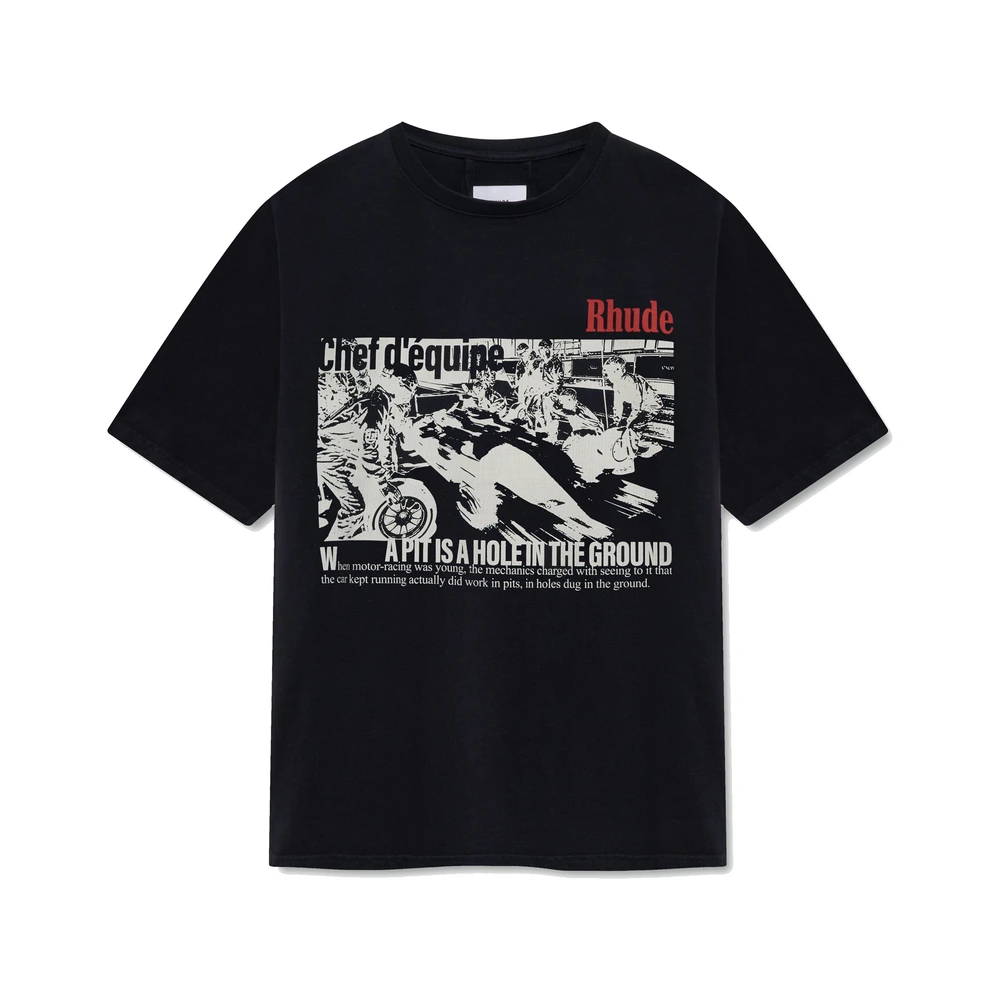 Rhude Grand Prix Tee Vintage Black / Red / White