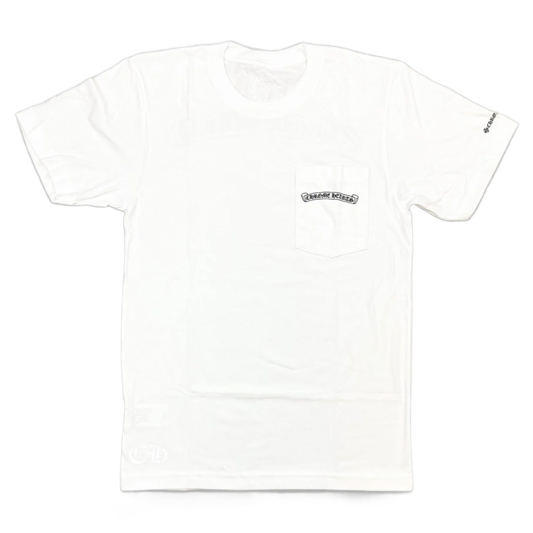 Chrome Hearts Scroll Logo Pocket T-Shirt White