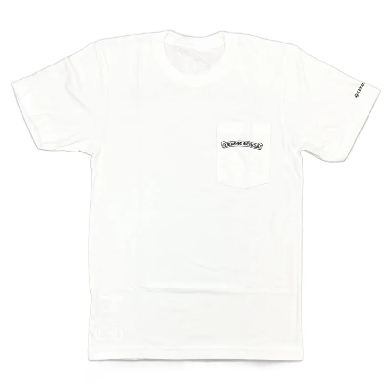 Chrome Hearts Scroll Logo Pocket T-Shirt White
