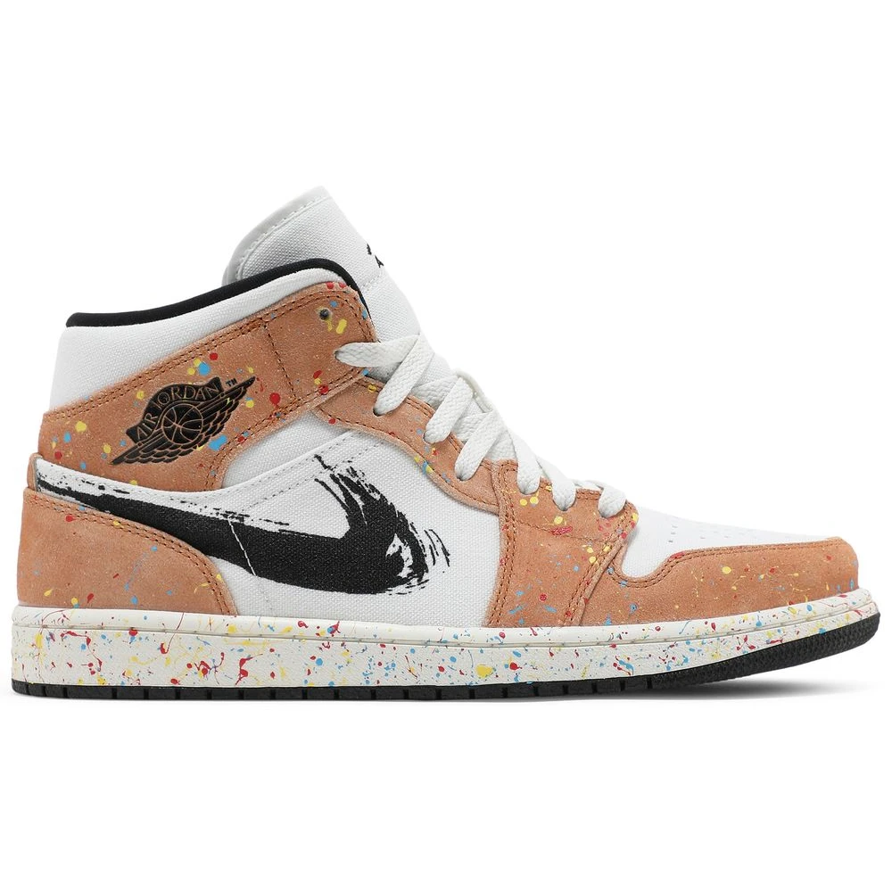 Air Jordan 1 Mid SE Brushstroke Paint Splatter