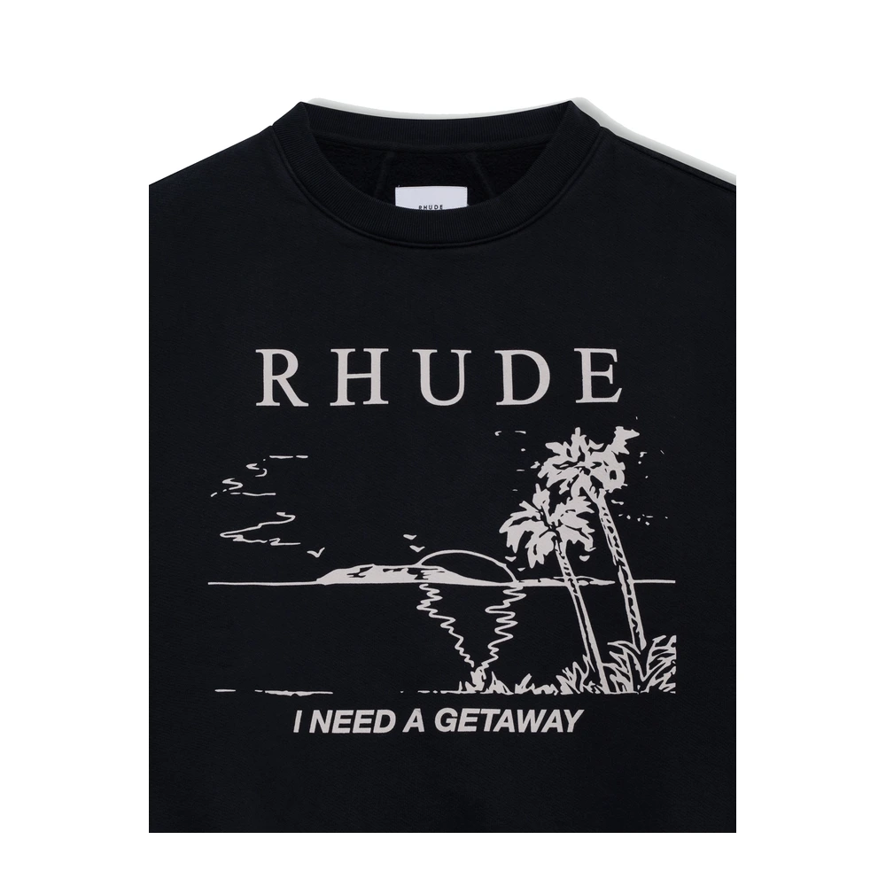 Rhude I Need A Getaway Crewneck Vintage Black