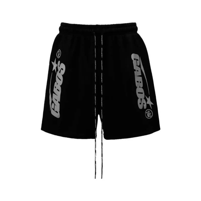 Hellstar Black G.A.B.O.S. Logo-Print Shorts