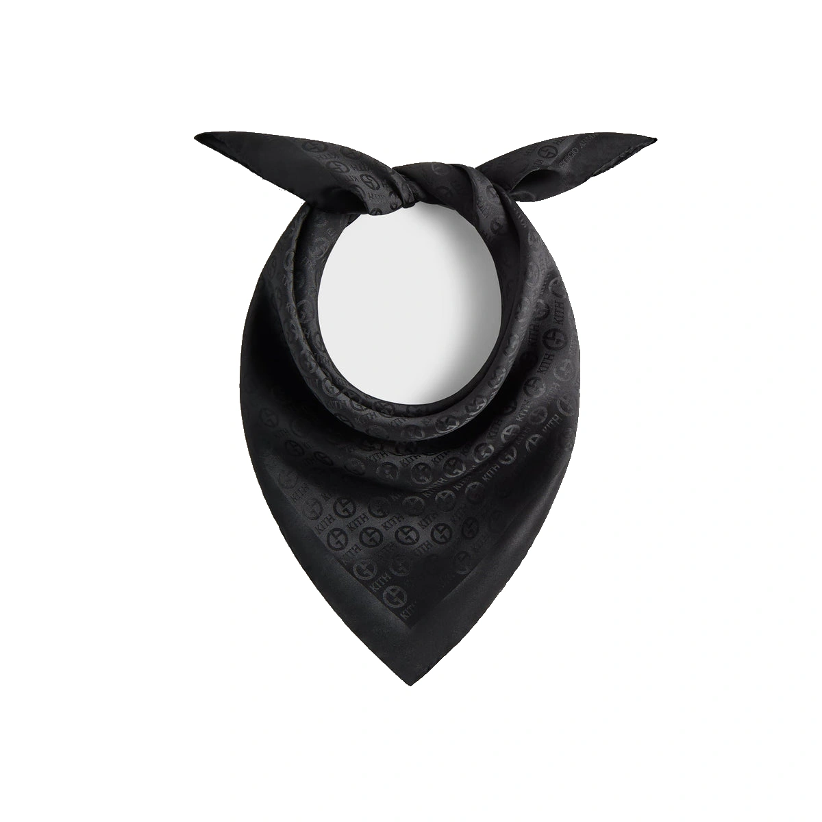 Giorgio Armani & Kith Monogram Jacquard Silk Bandana Black