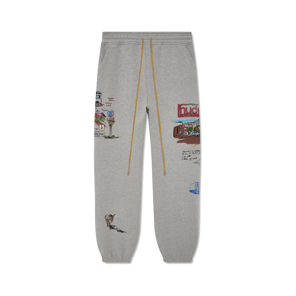 Rhude Highway One Sweatpant Heather Grey / Multi