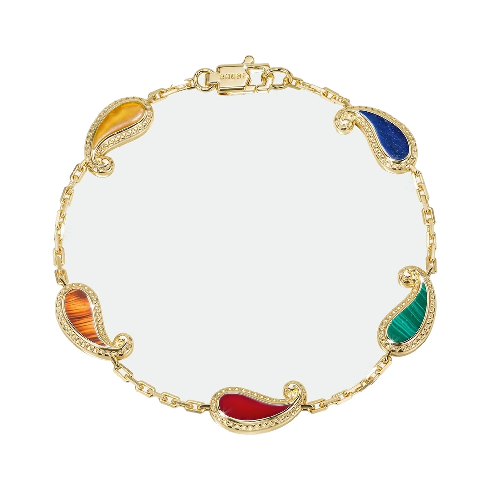 Rhude You Bracelet — Gold/Multi .925 W/ 18Kt Vermeil / Multi