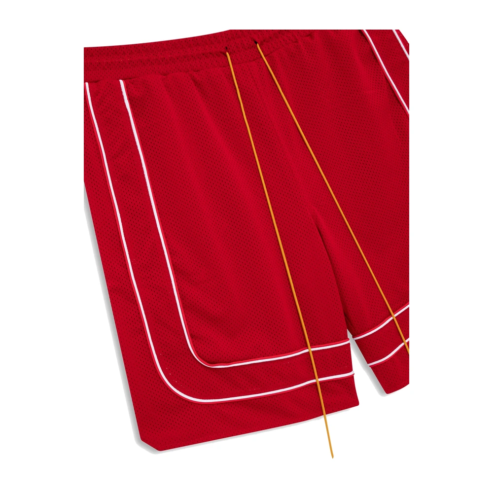 Rhude Mesh Piping Baggy Track Short Red / White
