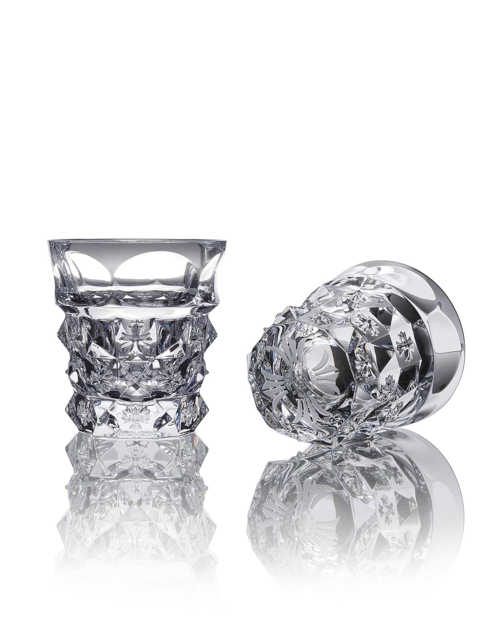 Chrome Hearts Baccarat Triple Old Fashion Glass Set of Two