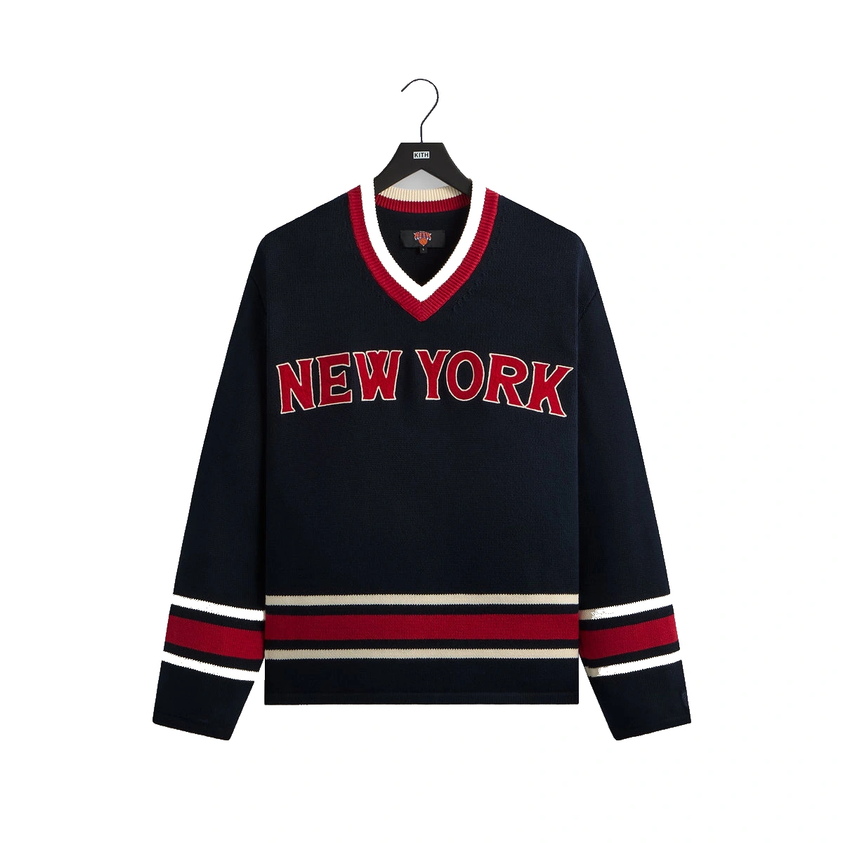 Kith for the New York Knicks Classic Beau Knit Sweater Nocturnal
