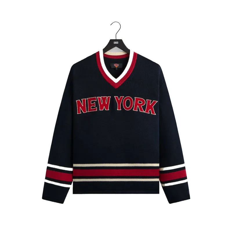 Kith for the New York Knicks Classic Beau Knit Sweater Nocturnal