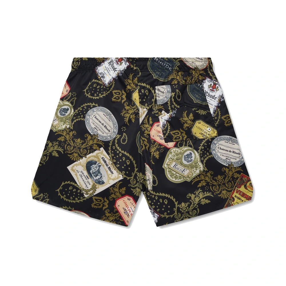 Rhude Vin Bandana Print Swim Shorts Black / Multi