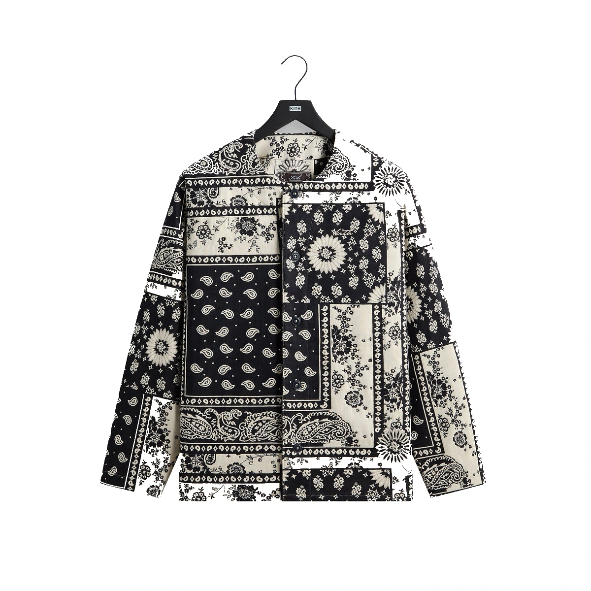 Kith Bandana Jacquard Long Sleeve Willis Shirt Nocturnal