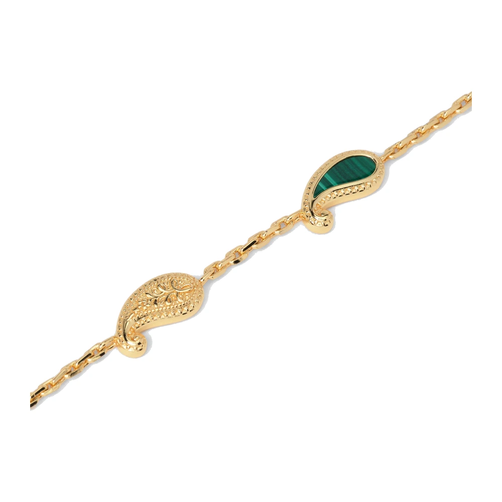 Rhude You Bracelet — Gold/Malachite .925 W/ 18Kt Vermeil / Malachite