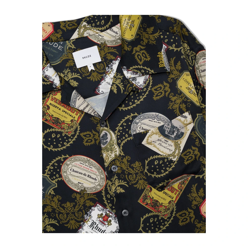 Rhude Vin Bandana Print Button-Up Shirt Black / Multi