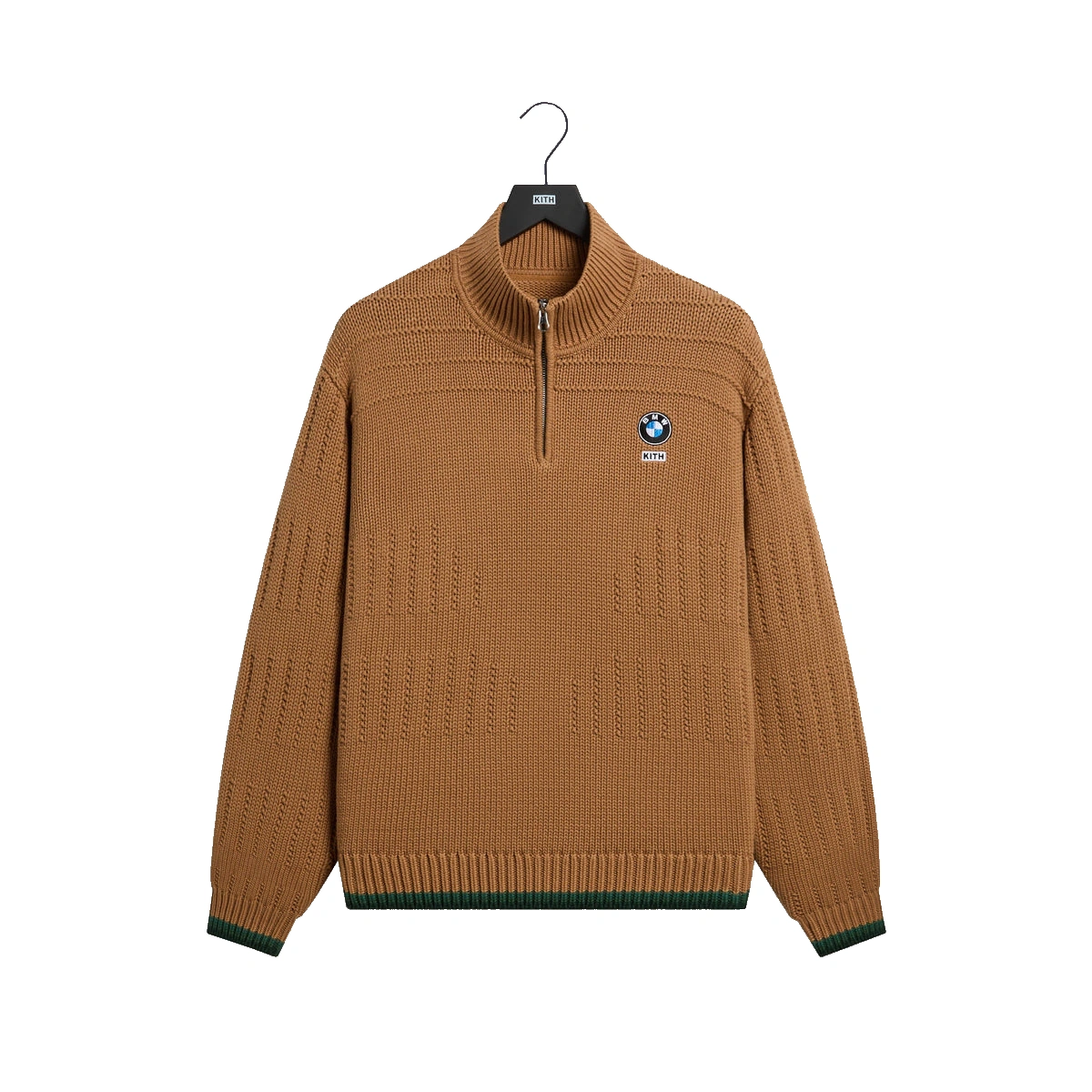 Kith for BMW Ansel Quarter Zip Sweater Desert