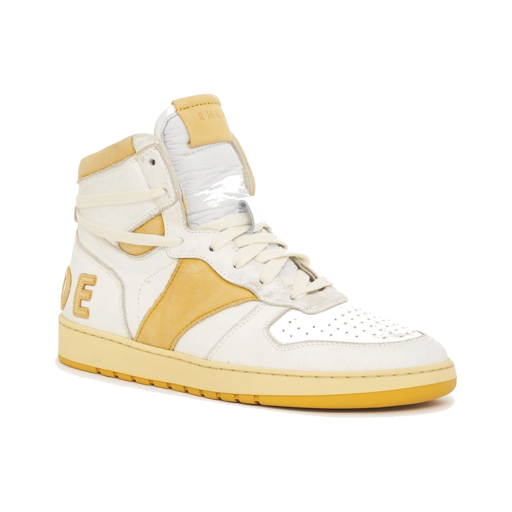 Rhude Rhecess-Hi (Womens) White / Mustard