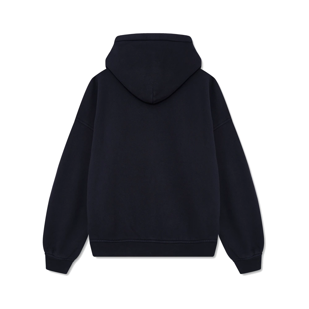 Rhude Winter 91 Rallye Zip-Up Hoodie Vintage Black / White / Blue