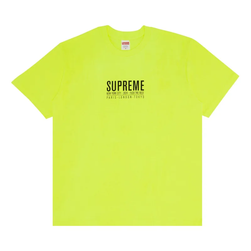 Supreme Paris Tee 'Fluorescent Yellow'