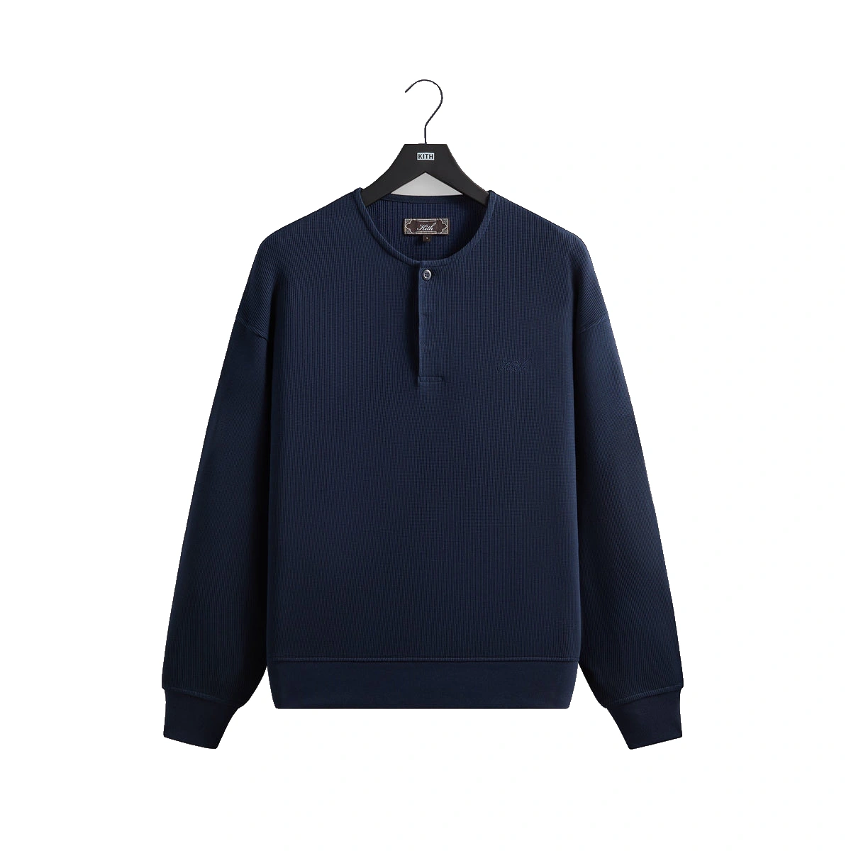 Kith Micro Waffle Long Sleeve Colby Pullover Nocturnal