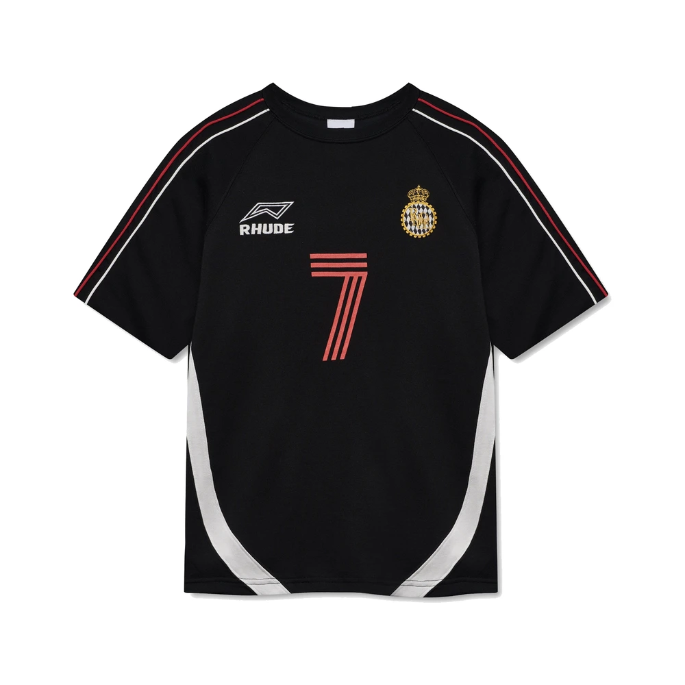 Rhude Lago Soccer Jersey Black / Red / White
