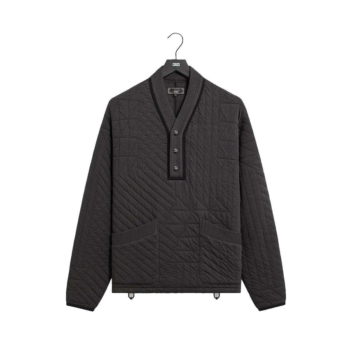 Kith Quilted Interlock Denis Pullover Carbon