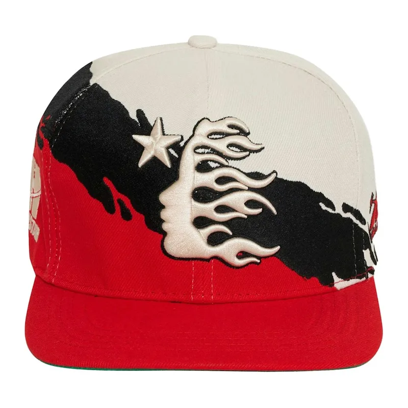 Hellstar Paintbrush Snapback Hat Red/Black