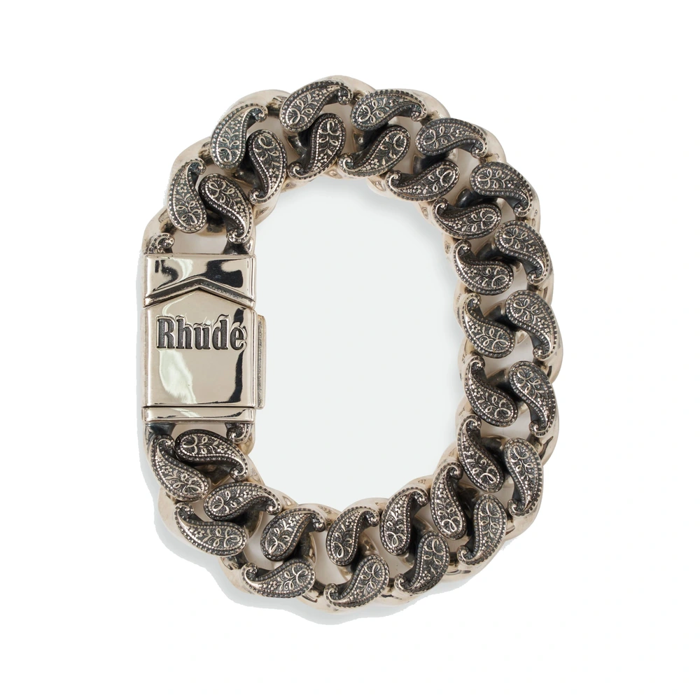 Rhude Paisley Cuban Link Bracelet 0.925