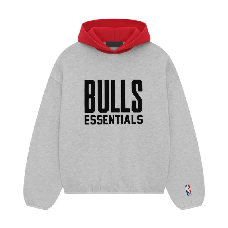 Fear of God Essentials NBA Bulls Hoodie Light Heather