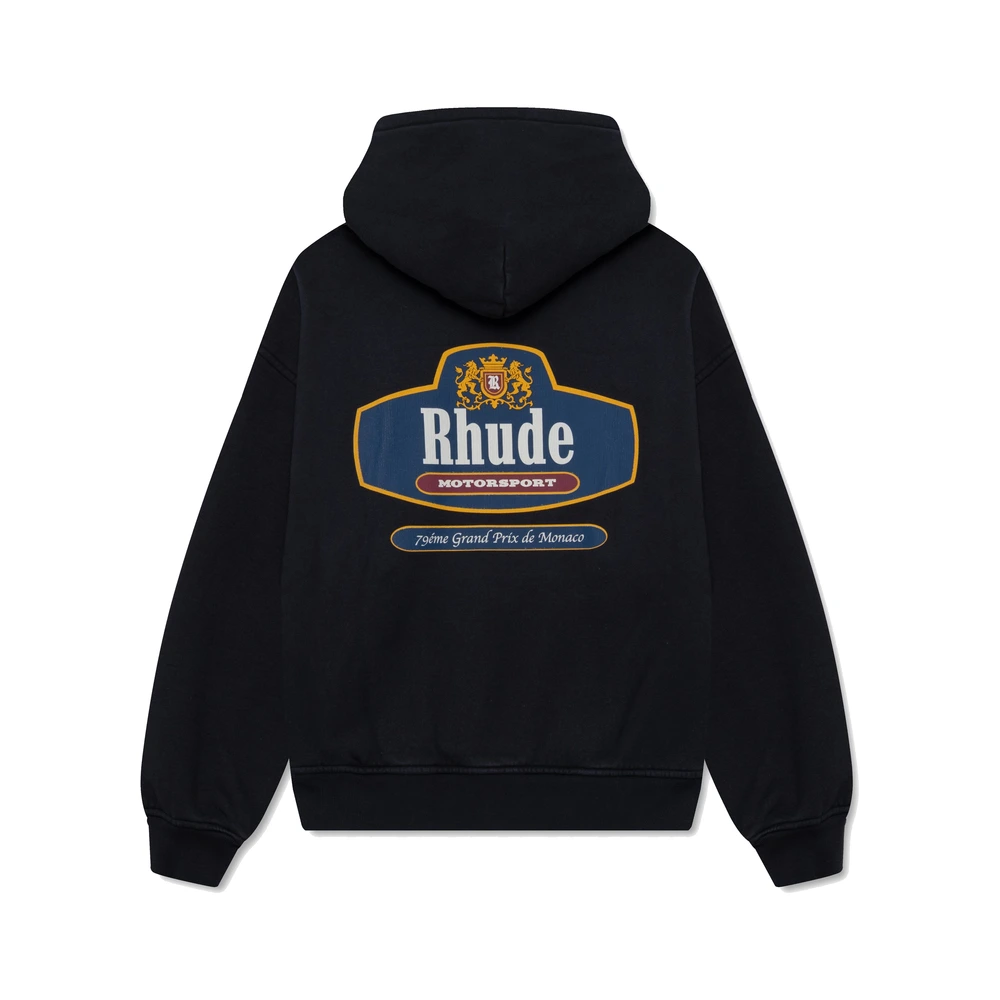 Rhude Racing Crest Hoodie Black
