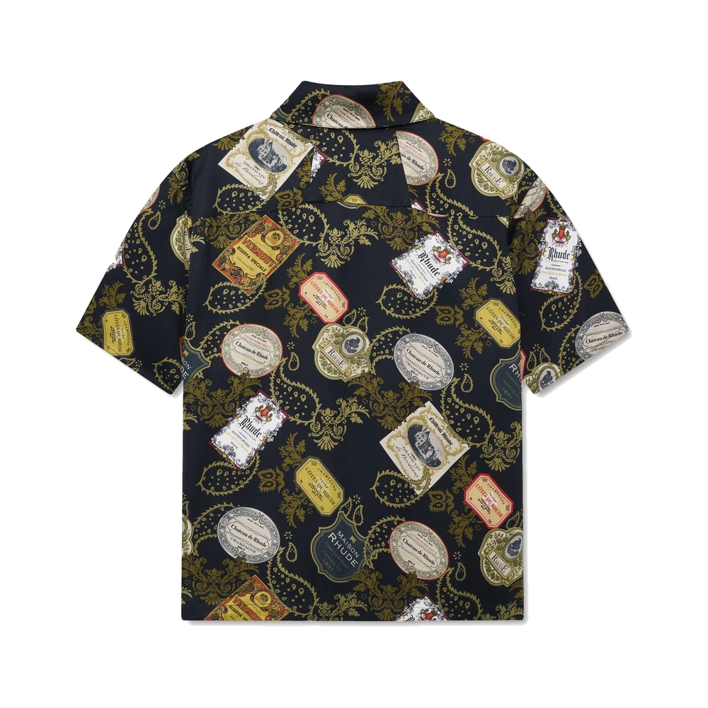 Rhude Vin Bandana Print Button-Up Shirt Black / Multi