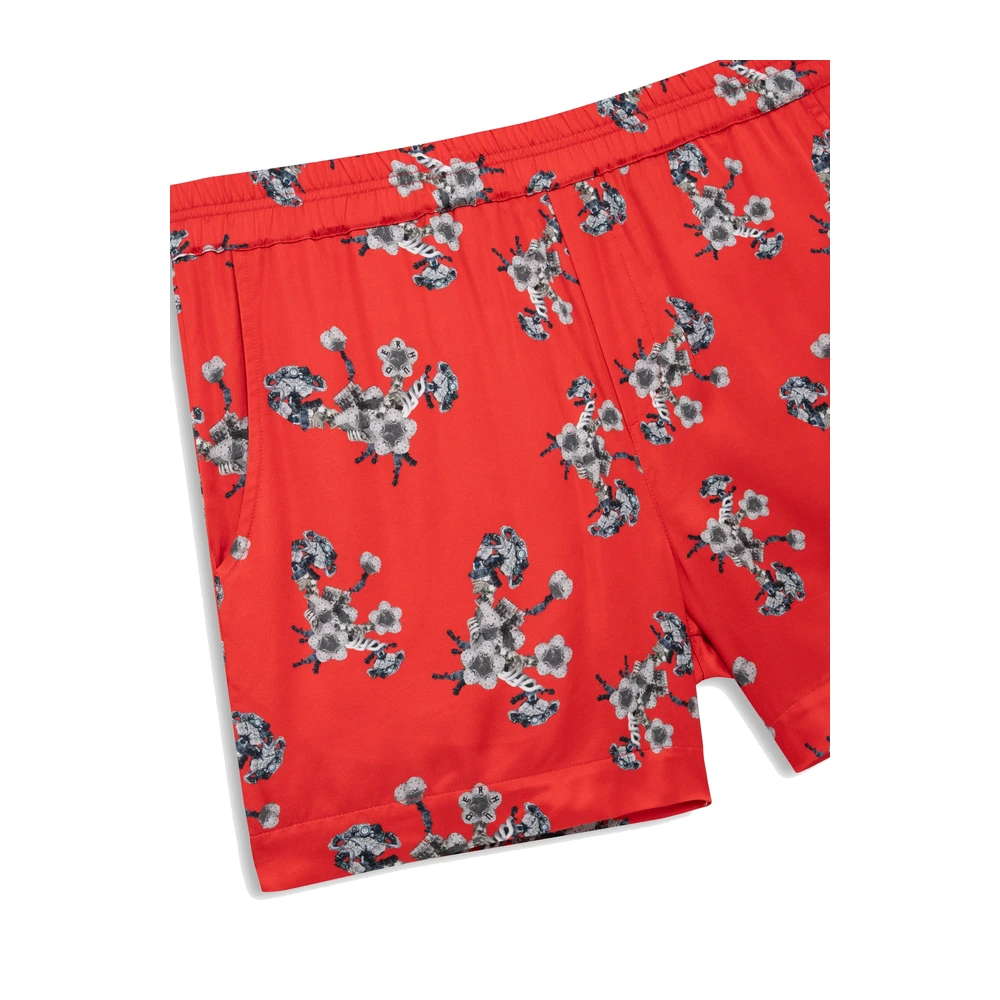 Rhude Turbo Floral PJ Shorts Red / White / Multi