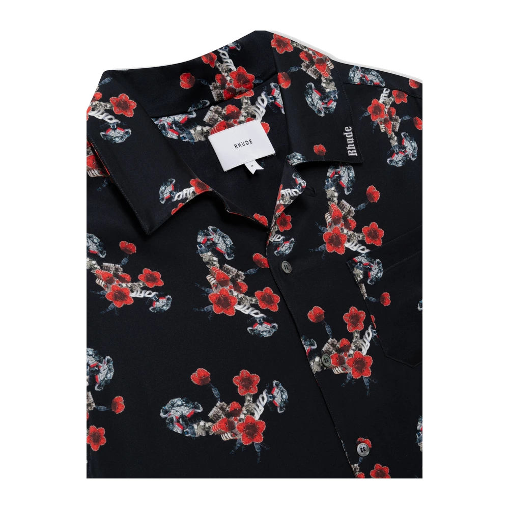 Rhude Turbo Floral Button-Up Shirt Black / Red / Multi