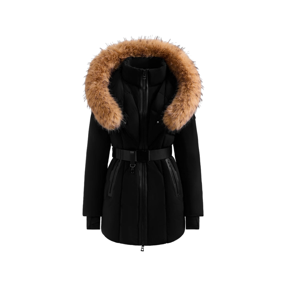 Rudsak Moda Signature Down Puffer Natural Fur Black