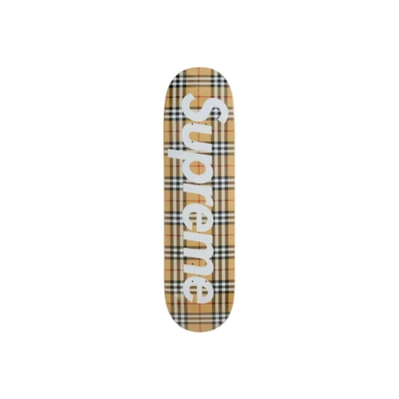 Plateau de skateboard Supreme Burberry Beige