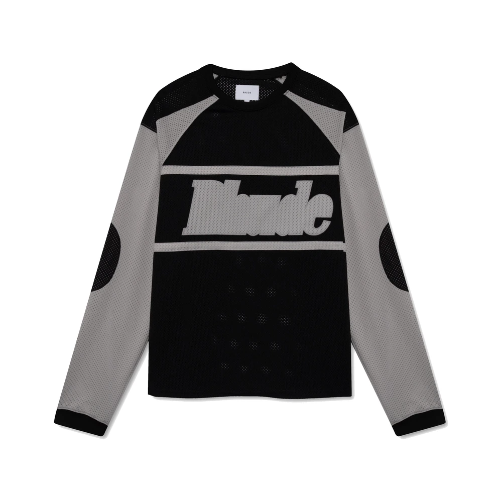 Rhude Super Mesh Moto LS Shirt Black / Grey