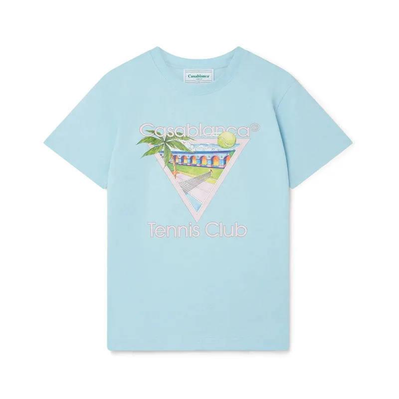 Casablanca SSENSE Exclusive Blue Tennis Club Icon T-Shirt