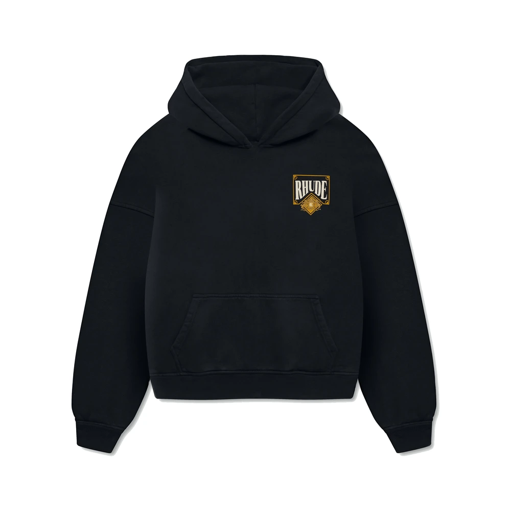 Rhude Playing Card Hoodie Vintage Black / Mustard / White
