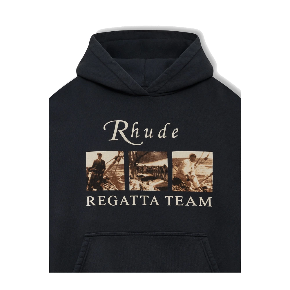 Rhude Usvi Regatta Tour Hoodie Vintage Black