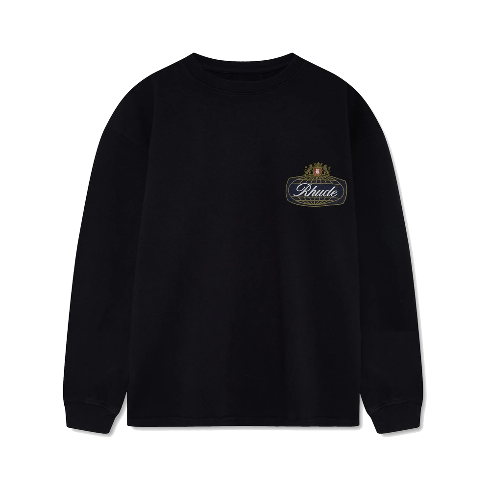 Rhude Safari Crest LS Tee Vintage Black / Blue / Red